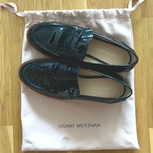 Stuart Weitzman patent leather loafers